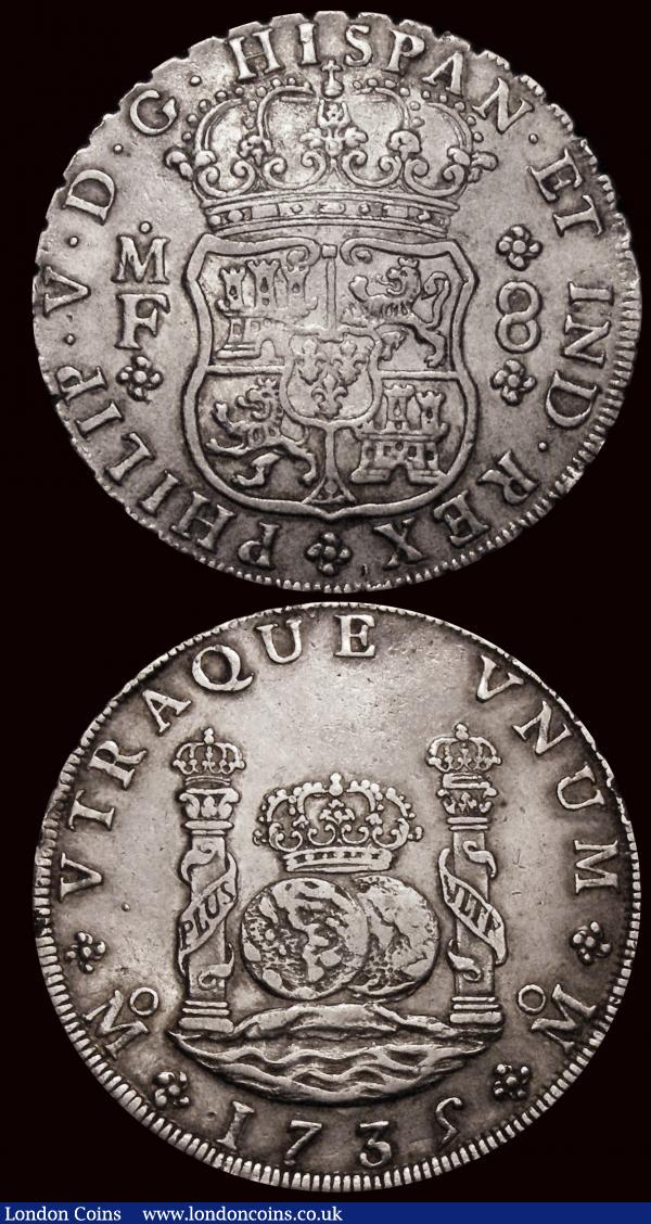 Mexico 8 Reales 1735 Mo MF KM#103, Good Fine/Near VF, Guatemala 8 Reales 1792 NG M KM#53 Fine/Good Fine : World Coins : Auction 171 : Lot 670