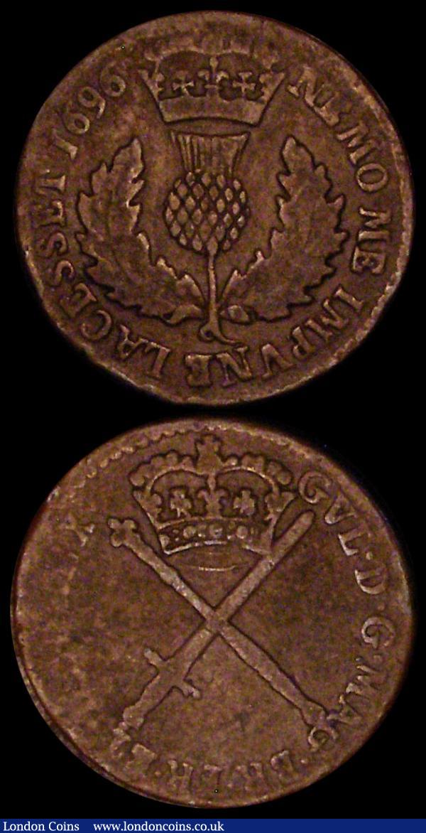 Scotland (2) Twopence - Turner Charles I (1632-1639 issue) S.5600 mintmark Flower-rosette VG, Bodle 1696 No Stops on Reverse S.5698 VG/Fine : World Coins : Auction 171 : Lot 697