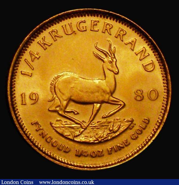 South Africa Quarter Krugerrand 1980 KM#106 Lustrous UNC : World Coins : Auction 171 : Lot 716
