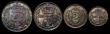 London Coins : A171 : Lot 905 : Maundy Set 1910 ESC 2526, Bull 3616 Fourpence, Threepence and Penny UNC, the Twopence About UNC with...
