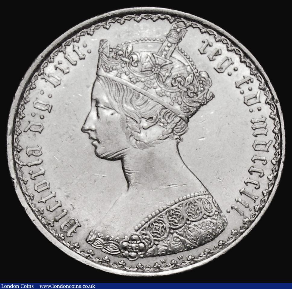 Florin 1852 ESC 806, Bull 2820, NEF the obverse once cleaned with so ...