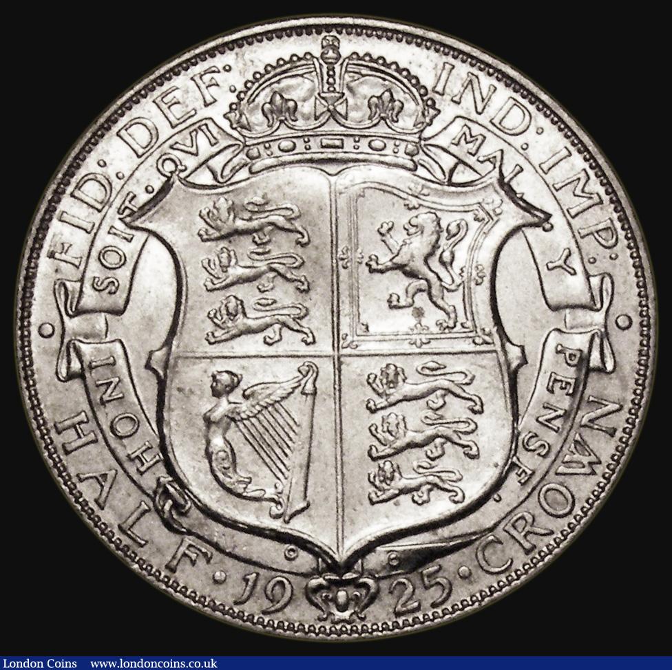 London Coins : A172 : Lot 1051 : Halfcrown 1925 ESC 772, Bull 3727 Lustrous EF with some minor contact marks, a most attractive examp...
