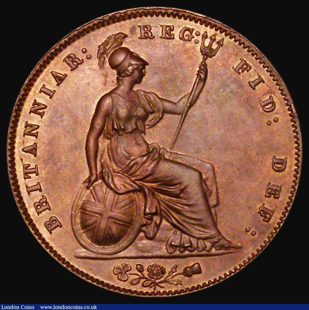 London Coins : A172 : Lot 1127 : Penny 1858 Large Date No WW, the last 8 struck over a higher 8, as Peck 1518 UNC with good subdued l...