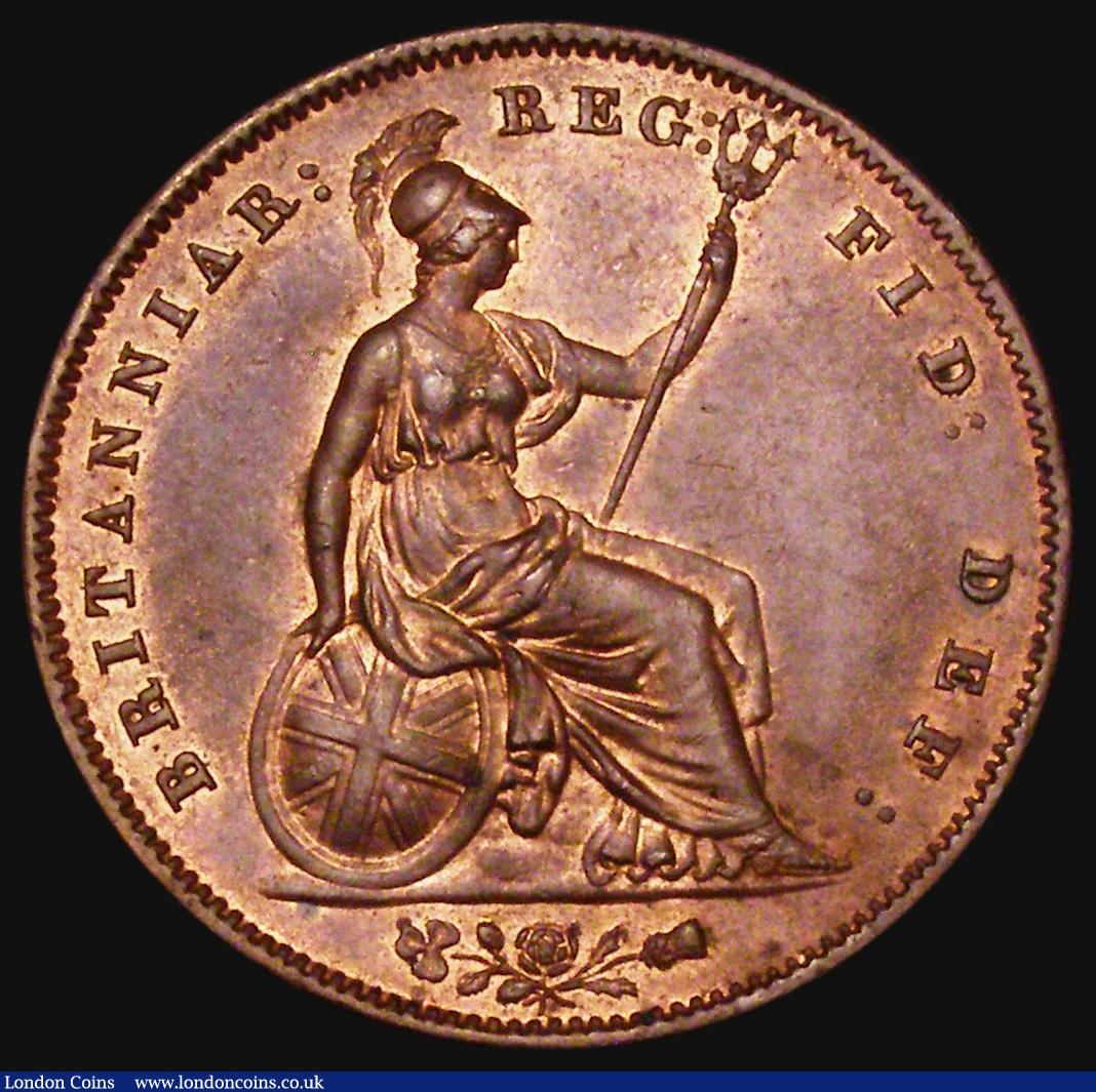 London Coins : A172 : Lot 1128 : Penny 1858 Large Date, No WW, V over left tilted V in VICTORIA, unlisted by Peck, EF/NEF with traces...