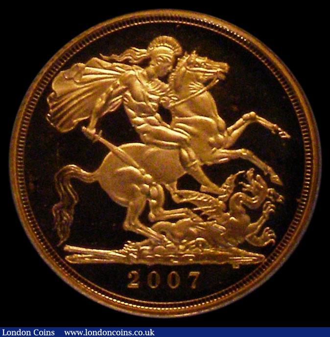 London Coins : A172 : Lot 1459 : Sovereign 2007 Proof S.SC4 in an LCGS holder and graded LCGS 96, the 2007 and 2008 issues feature a ...