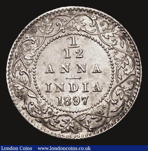 London Coins : A172 : Lot 599 : India 1/12th Anna 1897 KM#483 NEF silvered 