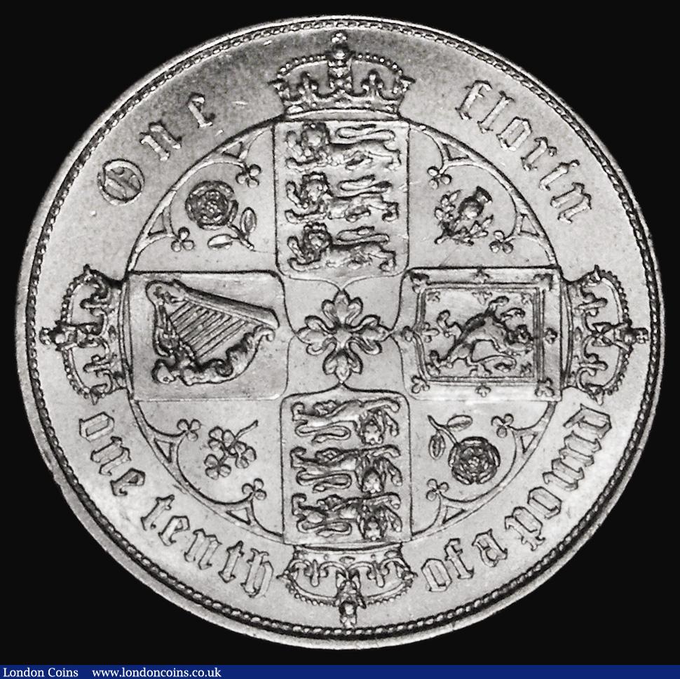 Florin 1852 ESC 806, Bull 2820, NEF the obverse once cleaned with so ...