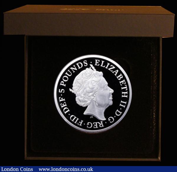 Five Pounds 2019 MMXIX Una and the Lion The Great Engravers William Wyon 2 oz Silver Proof FDC cased as issued by the Royal Mint with certificate and booklet : English Cased : Auction 172 : Lot 269