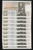 London Coins : A172 : Lot 36 : Fifty pounds Somerset B352 issued 1981 (10 consecutives) series B10 323150 through to B10 323159, Ch...