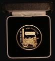 London Coins : A172 : Lot 376 : Alderney £25 Gold 2004 Locomotive - Rocket KM#51 Gold Proof FDC in the Royal Mint box of issue...