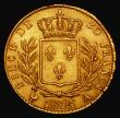 London Coins : A172 : Lot 567 : France 20 Francs Gold 1815A Paris Mint KM#706.1 NEF with some light adjustment lines