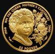 London Coins : A172 : Lot 591 : Guernsey £25 Gold Quarter Ounce 2000 Queen Mother 100th Birthday KM#103 7.85 grammes of 0.999 ...