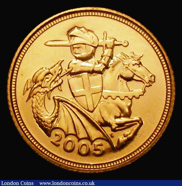 London Coins : A173 : Lot 1842 : Half Sovereign 2005 S.SB6 Lustrous UNC with a light handling mark