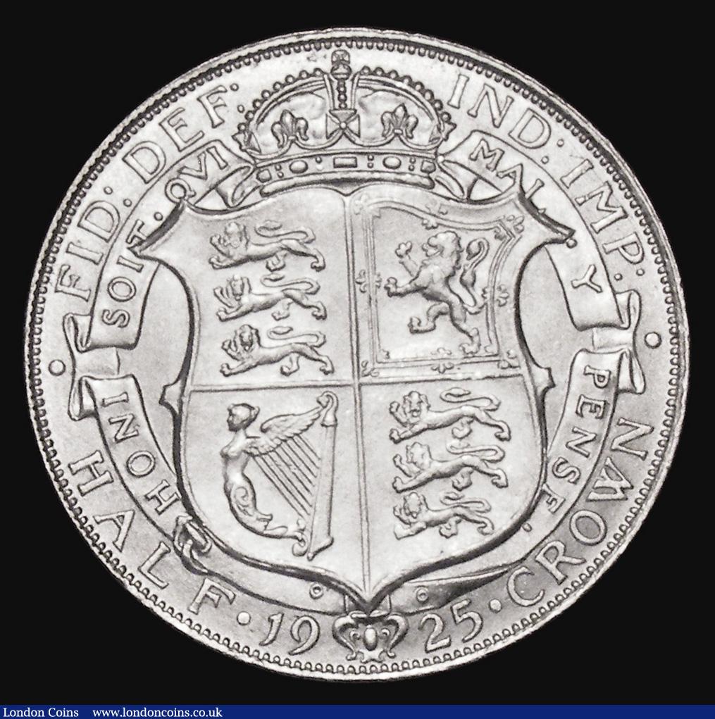 London Coins : A173 : Lot 1922 : Halfcrown 1925 ESC 772, Bull 3727 UNC or very near so and lustrous, with only very minor cabinet fri...