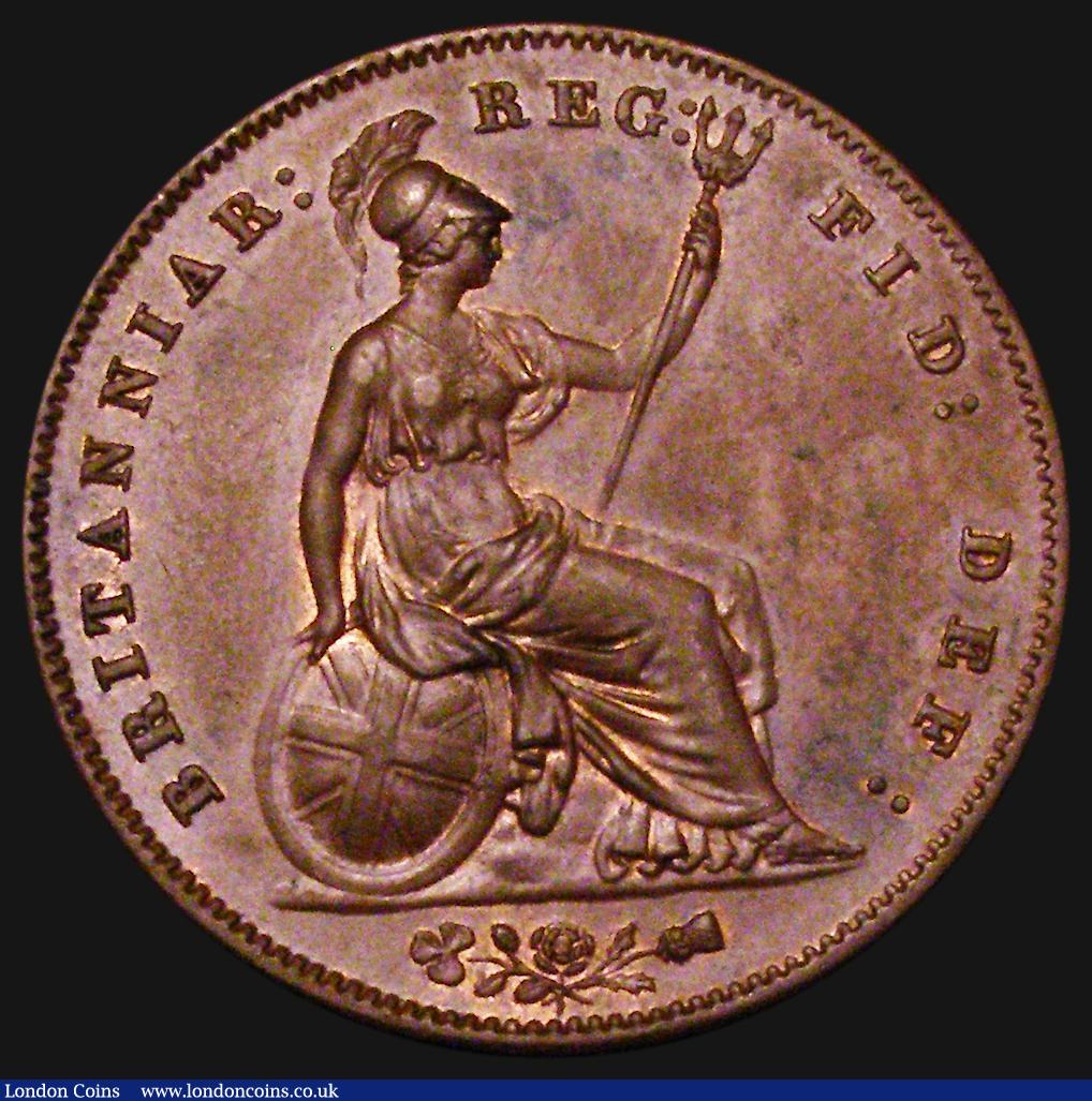 London Coins : A173 : Lot 2022 : Penny 1858 the 8 overstruck , the underlying figure unclear,  Gouby CP1858Ga, EF with a hint of lust...