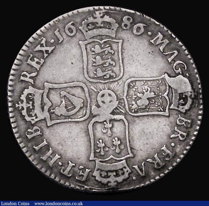 London Coins : A173 : Lot 2050 : Shilling 1686 ESC 1070, Bull 765 VG/Fine