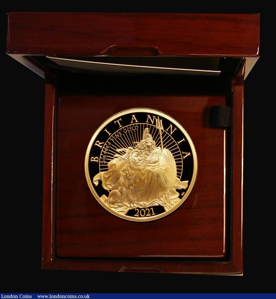London Coins : A173 : Lot 254 : Britannia Gold &pound;200 2021 2oz. Gold Proof, featuring a new reverse design by P.J. Lynch, Britan...