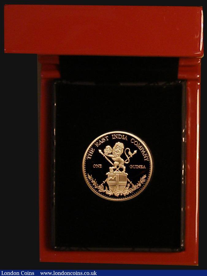 London Coins : A173 : Lot 727 : St. Helena Guinea 2013 East India Company, Reverse: The East India Company Standing Lion, Gold Proof...