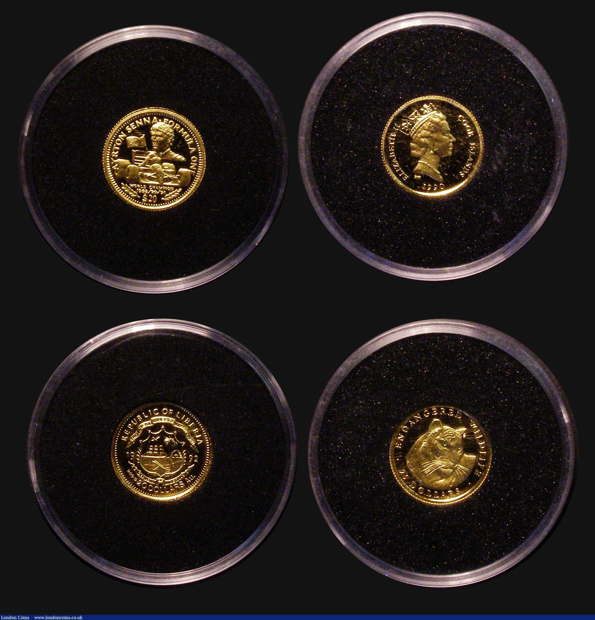 London Coins : A173 : Lot 731 : The Smallest Gold Coins in the World Series by MDM and with their certificates Andorra 5 Dinars 1995...