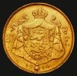 London Coins : A173 : Lot 1226 : Belgium 20 Francs Gold 1914 French Legend DES BELGES Position A, KM#78 GEF with some small edge nick...