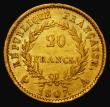 London Coins : A173 : Lot 1323 : France 20 Francs Gold 1807A Paris Mint, KM#687.1 NVF/VF 