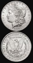 London Coins : A173 : Lot 1574 : USA Dollar (2) 1884O, Oval O with slit opening, Breen 5577 UNC with original lustre, 1885O Breen 558...