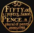 London Coins : A173 : Lot 1667 : Fifty Pence 2009 250th Anniversary of Samuel Johnson's Dictionary Gold Proof Piedfort S.H14 FDC...
