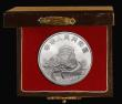 London Coins : A173 : Lot 637 : China 5 Yuan 1986 Great Wall and Empress of China Ship KM152 BU in a presentation case with THE CLIP...