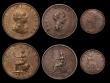 London Coins : A173 : Lot 828 : Halfcrown 1909 VG, Penny 1831 EF/Near EF, 1853 Ornamental Trident NVF, Halfpennies (2) 1799 6 Raised...