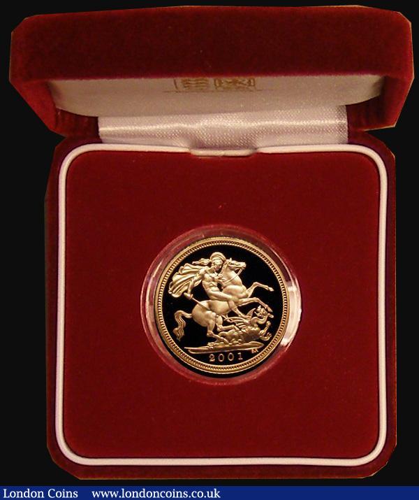 London Coins : A174 : Lot 341 : Half Sovereign 2001 Proof FDC in the red box of issue with certificate