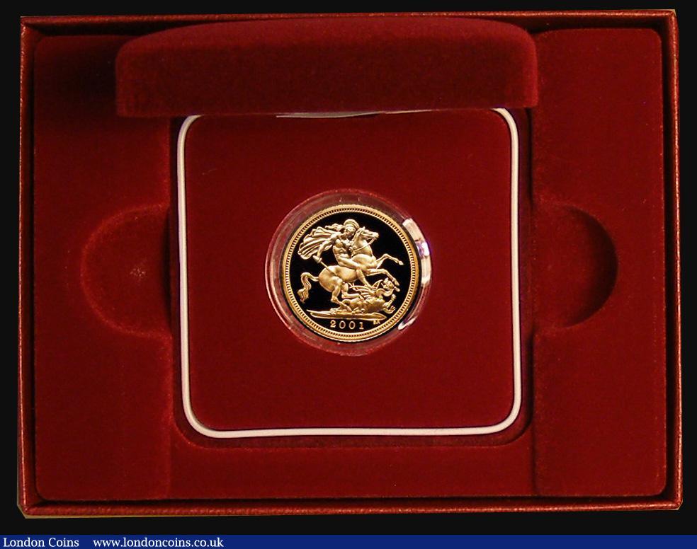 London Coins : A174 : Lot 342 : Half Sovereign 2001 S.SB4 Proof FDC in the Royal Mint box of issue with certificate