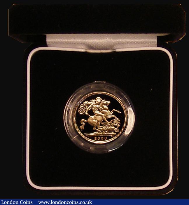 London Coins : A174 : Lot 402 : Sovereign 2000 Proof FDC cased as issued with certificate