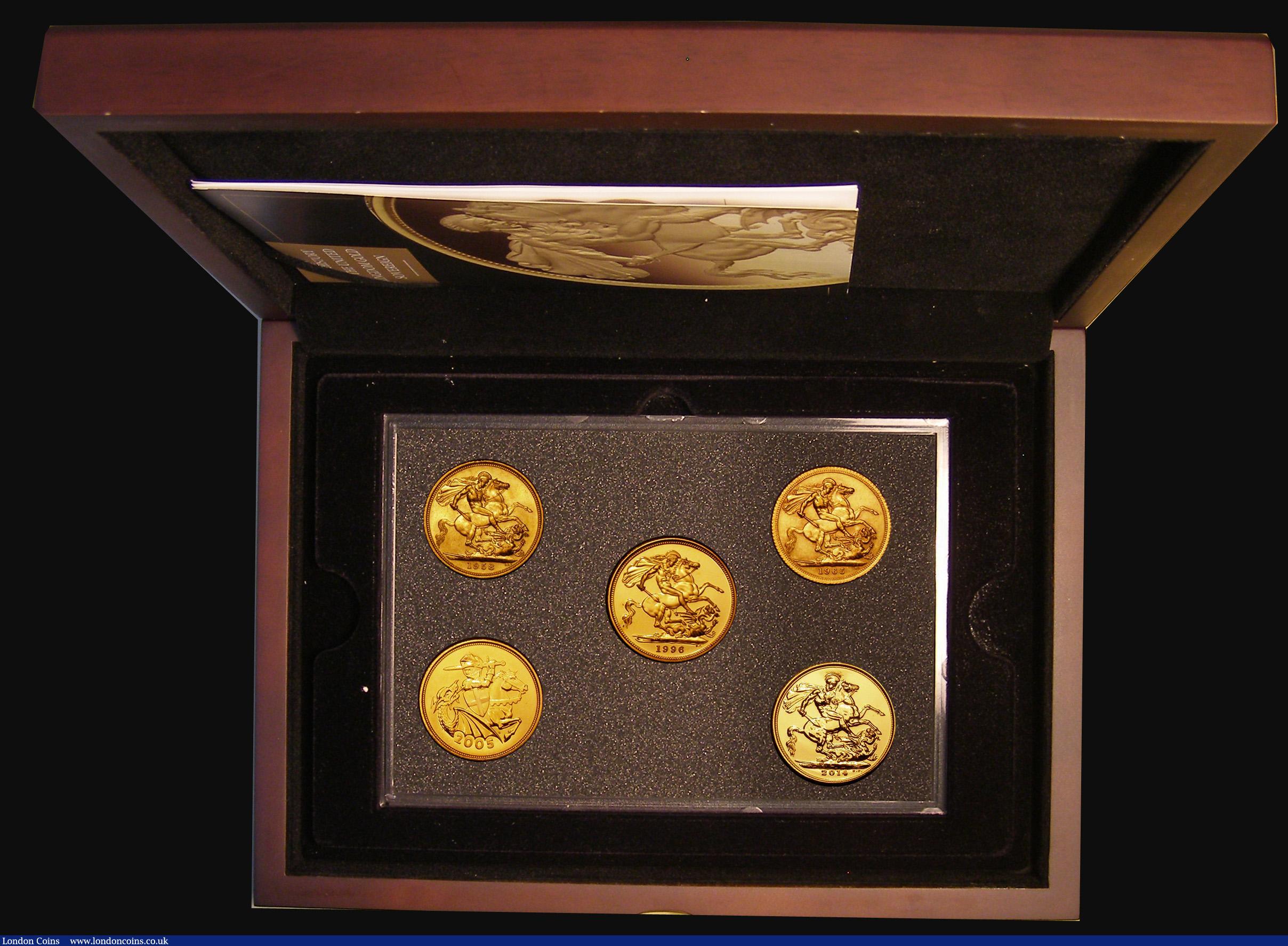 London Coins : A174 : Lot 439 : Sovereigns - History of the United Kingdom Gold Sovereign  a 5-coin set comprising Sovereigns (5) 19...