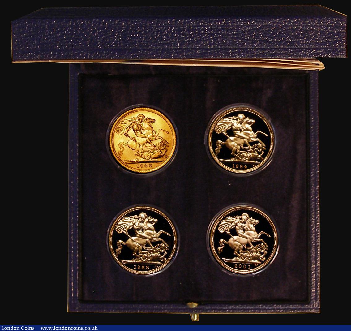 London Coins : A174 : Lot 449 : Sovereigns - The Royal Portrait Collection - Queen Elizabeth II Sovereigns a 4-coin set comprising 1...