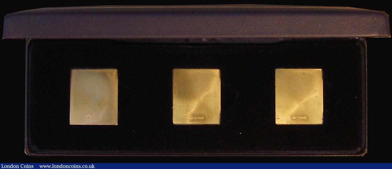 London Coins : A174 : Lot 671 : The Victorian Era Gold Stamp Ingot Collection a 3-piece set hallmarked in 9 carat Gold consisting of...