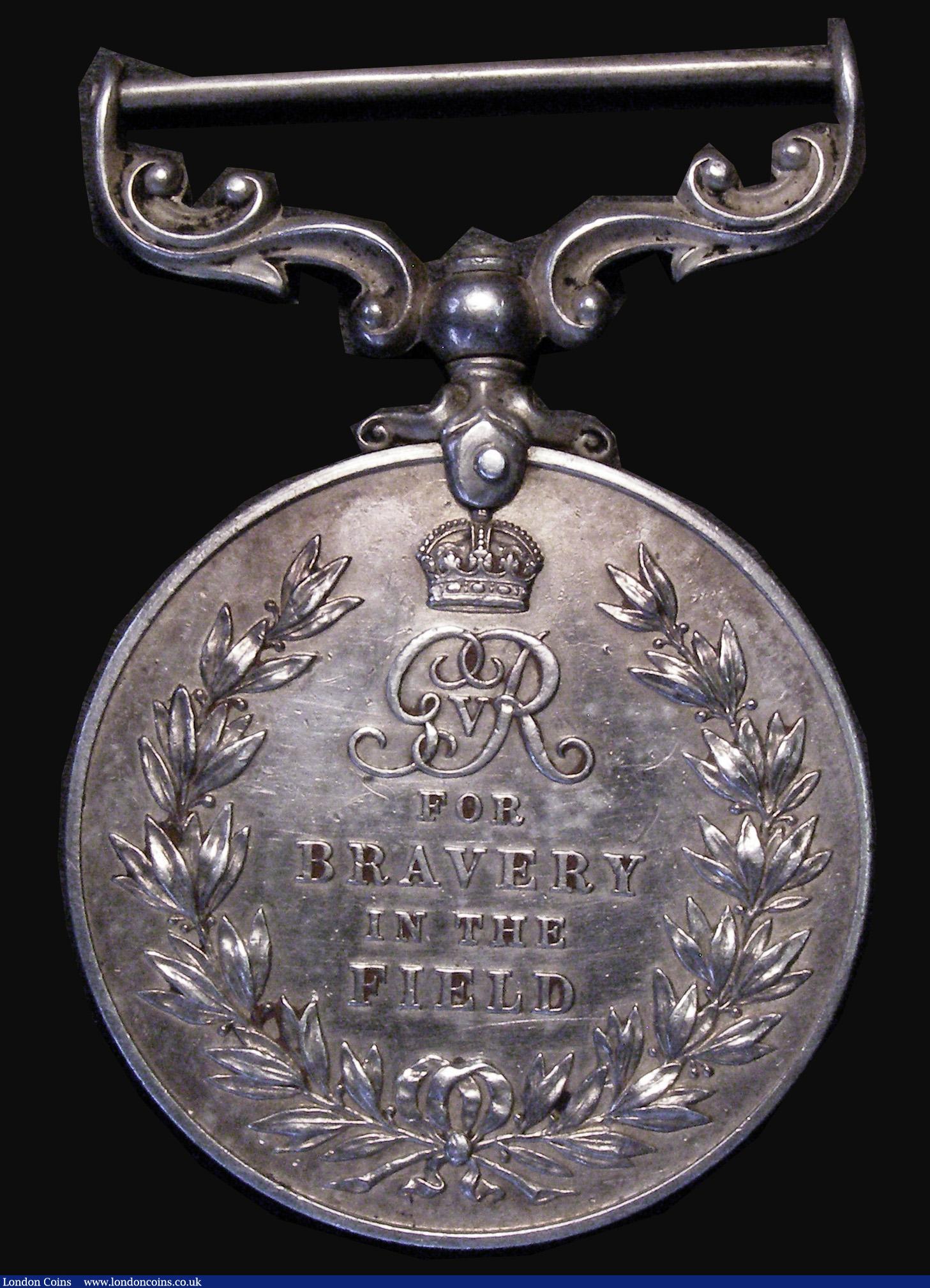 London Coins : A174 : Lot 772 : Military Medal - For Bravery in the field (First type, uncrowned head) awarded to M2-048871 Pte. G. ...