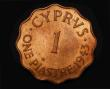 London Coins : A174 : Lot 1233 : Cyprus One Piastre 1943 KM#23a AU/UNC with around 50% lustre, rare in lustrous grades