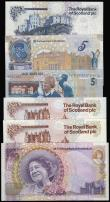 London Coins : A174 : Lot 138 : Scotland The Royal Bank of Scotland Five Pounds (3) 13.12.1988 Pick 352, 14.5.2004 Pick 363, 14.7.20...