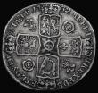 London Coins : A174 : Lot 1508 : Crown 1732 Roses and Plumes, SEXTO edge, ESC 117, Bull 1660, Fine on a slightly irregularly shaped f...