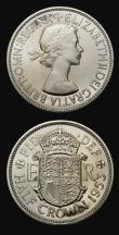 London Coins : A174 : Lot 1758 : Halfcrowns in LCGS holders (2) Halfcrown 1953 Proof. Obverse 1 Reverse A. Obverse 1 :- I of DEI poin...