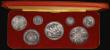 London Coins : A174 : Lot 179 : Victoria 1887 Golden Jubilee Silver Set (7 coins) Crown to Threepence comprising Crown 1887 GVF tone...