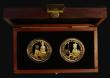 London Coins : A174 : Lot 623 : Isle of Man Gold Crowns (2) 2002 Queen Elizabeth II Golden Jubilee - Trooping the Colour and Coronat...