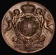 London Coins : A174 : Lot 754 : Union of England and Scotland 1707 35mm diameter in bronze Eimer 425 by J.Croker Obverse: Bust left ...