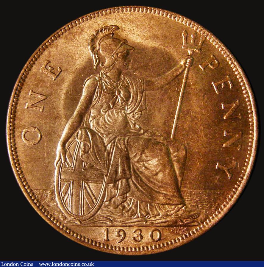 London Coins : A175 : Lot 2352 : Penny 1930 Freeman 203 dies 5+C Choice UNC with around 90% lustre, in an LCGS holder and graded LCGS...