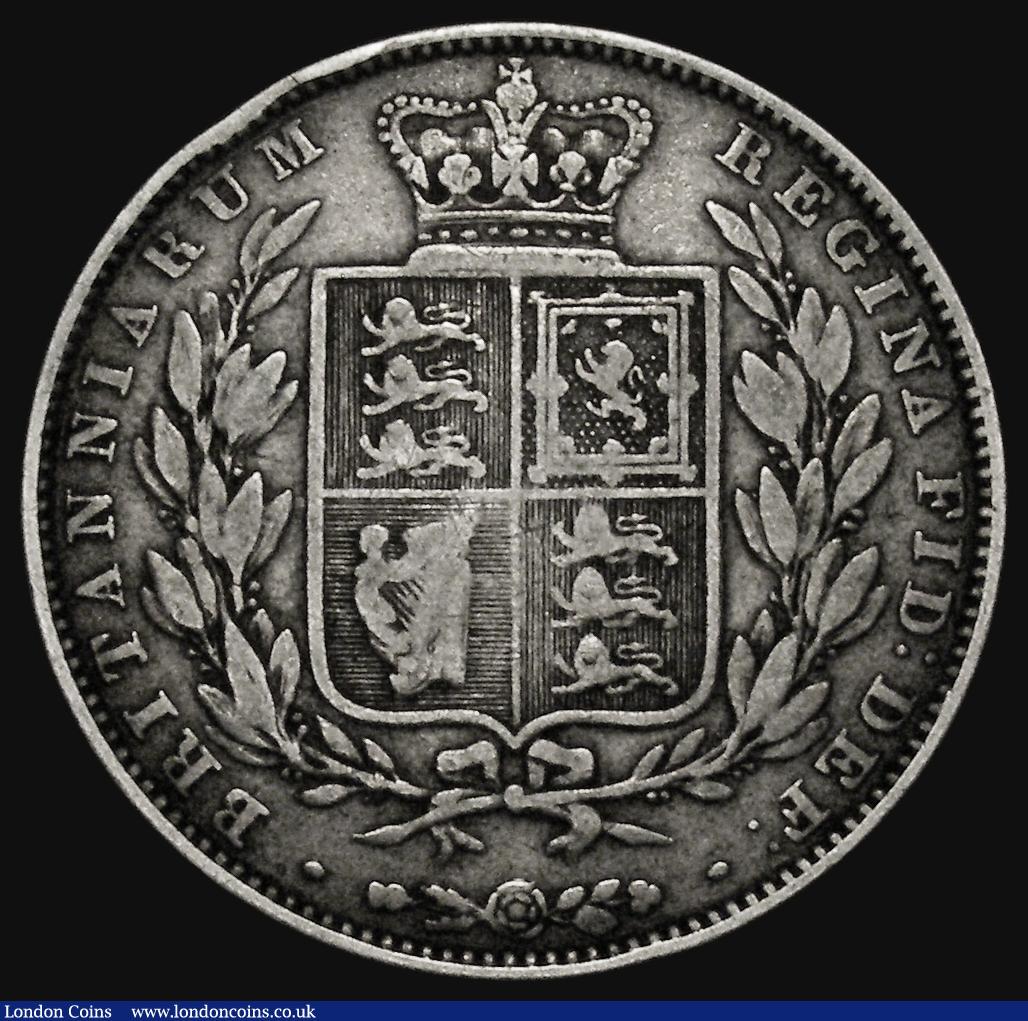 London Coins : A175 : Lot 2588 : Halfcrown 1841 ESC 674, Bull 2716 VG or better/approaching Fine with two gentle edge bruises, overal...