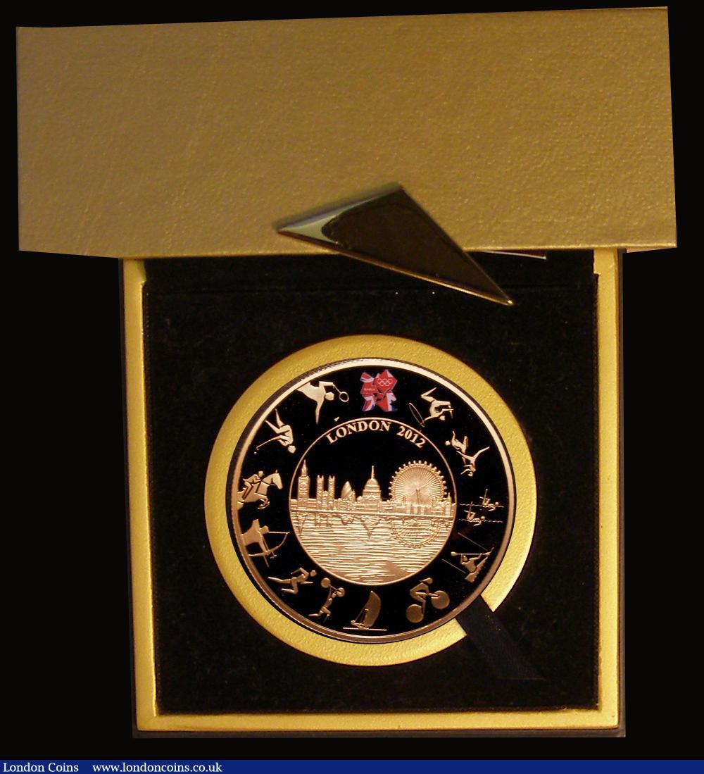 London Coins : A175 : Lot 262 : Five Pound Crown 2012 London Olympic Games S.4924 Gold Proof the reverse with the red, white and blu...