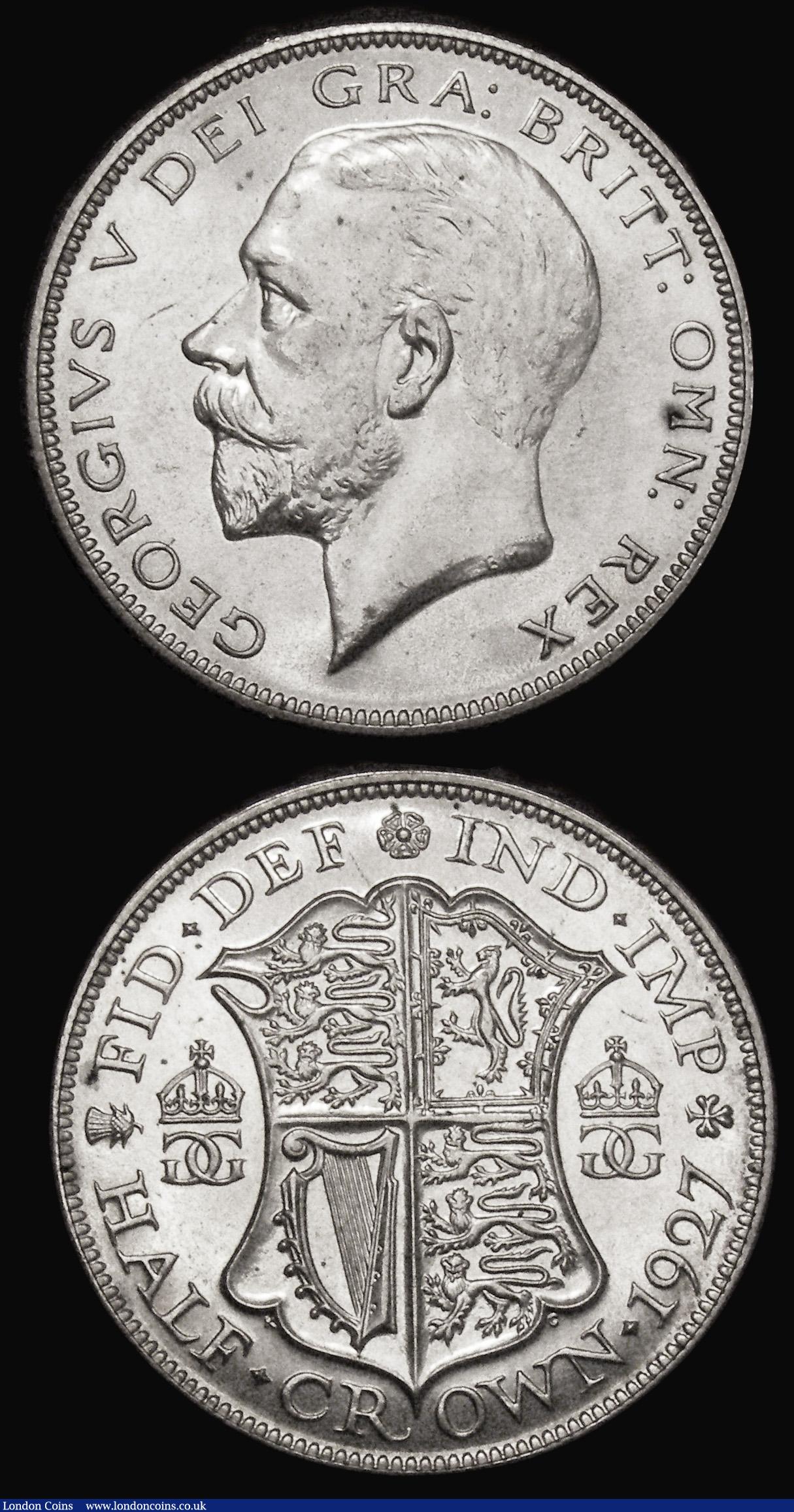 London Coins : A175 : Lot 2634 : Halfcrown 1927 Proof ESC 776, Bull 3732 UNC/nFDC with a few small spots, Florin 1911 Proof ESC 929, ...