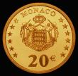 London Coins : A175 : Lot 1102 : Monaco 20 Euros Gold 2002 Prince Rainier III KM#177 Gold Proof