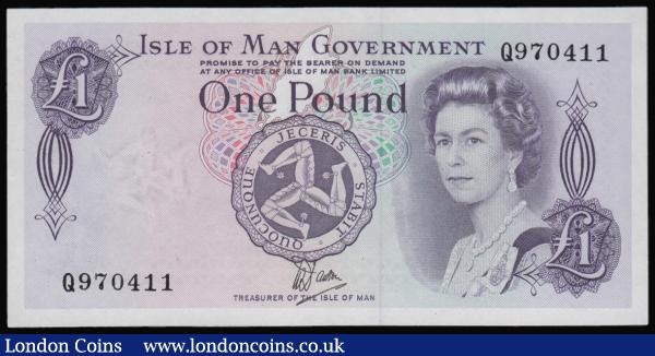 Isle of Man One Pound Dawson ND (1979) Pick 34 Unc : World Banknotes : Auction 175 : Lot 113