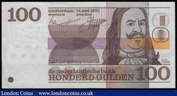 Netherlands 100 Gulden 14.5.1970 AU : World Banknotes : Auction 175 : Lot 120